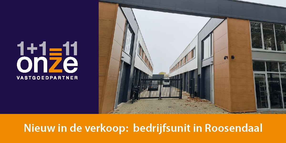 Nieuw in de verkoop | bedrijfsunit in Roosendaal